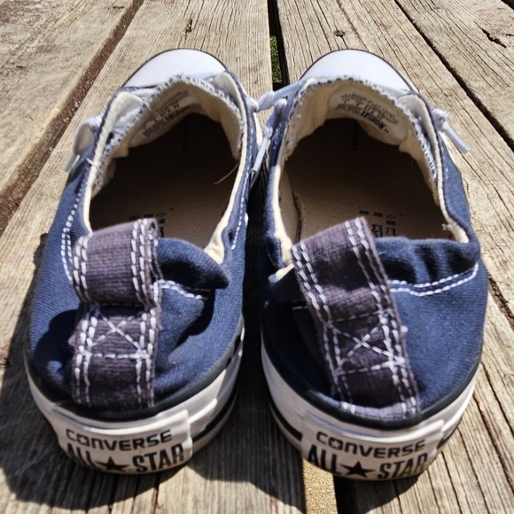 Navy Blue Converse Size 7 Slip Ons - Picture 4 of 8